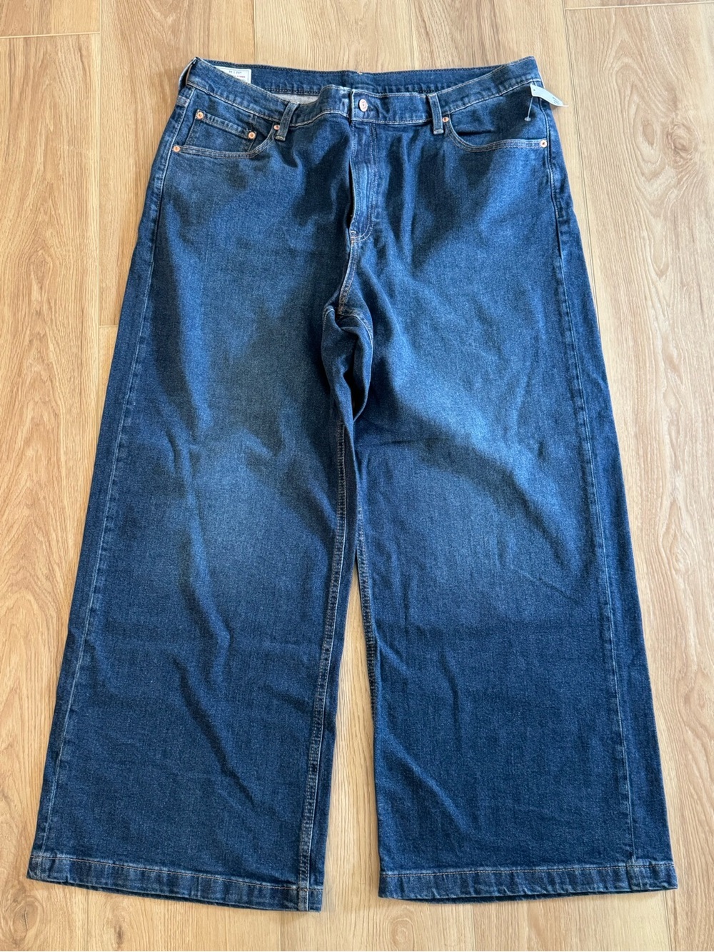NWT GAP High Rise Stride Jeans 35/20R Dark Wash Wide Leg Plus Size 20